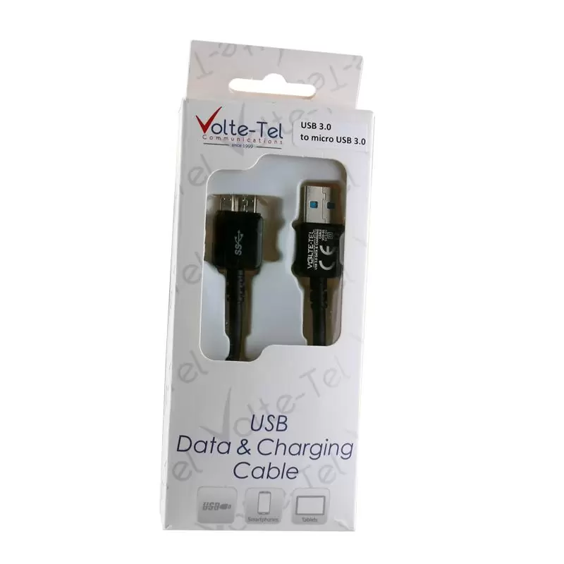 matshop.gr - VOLTE-TEL SAMSUNG N9005 NOTE 3 MICRO USB 3 ΦΟΡΤΙΣΗΣ-DATA 1mBLACK