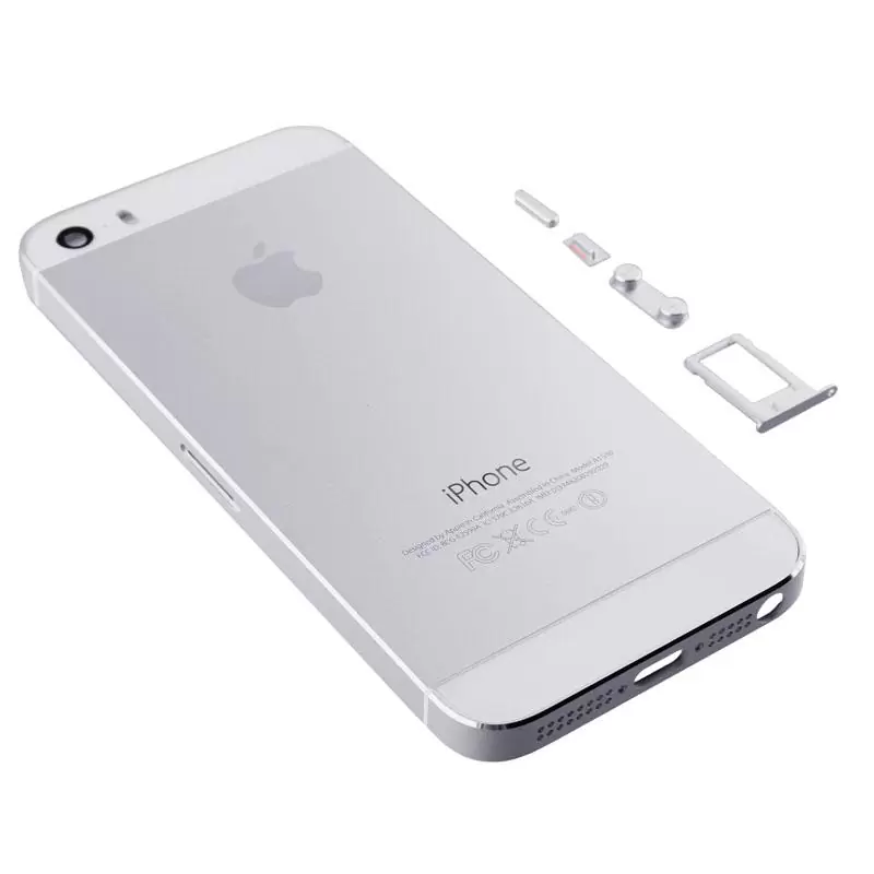 matshop.gr - IPHONE 5S BATTERY COVER WHITE + SIDE KEYS + SIM HOLDER