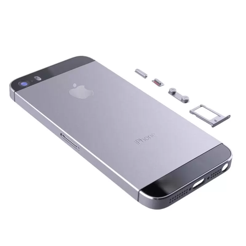 matshop.gr - IPHONE 5S BATTERY COVER BLACK + SIDE KEYS + SIM HOLDER