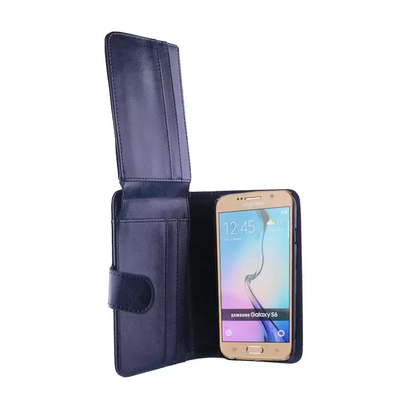 matshop.gr - IDOL 1991 ΘΗΚΗ SAMSUNG S6 2IN1 BUSINESS WALLET BOOK+COVER BLUE