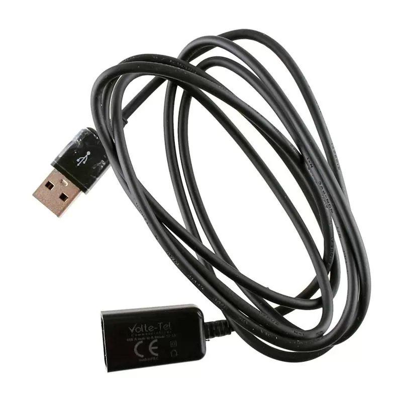 matshop.gr - VOLTE-TEL ΚΑΛΩΔΙΟ Η/Υ USB (A-MALE)->USB (A-FEMALE)USB2.0 2.1A 1.5m BLACK