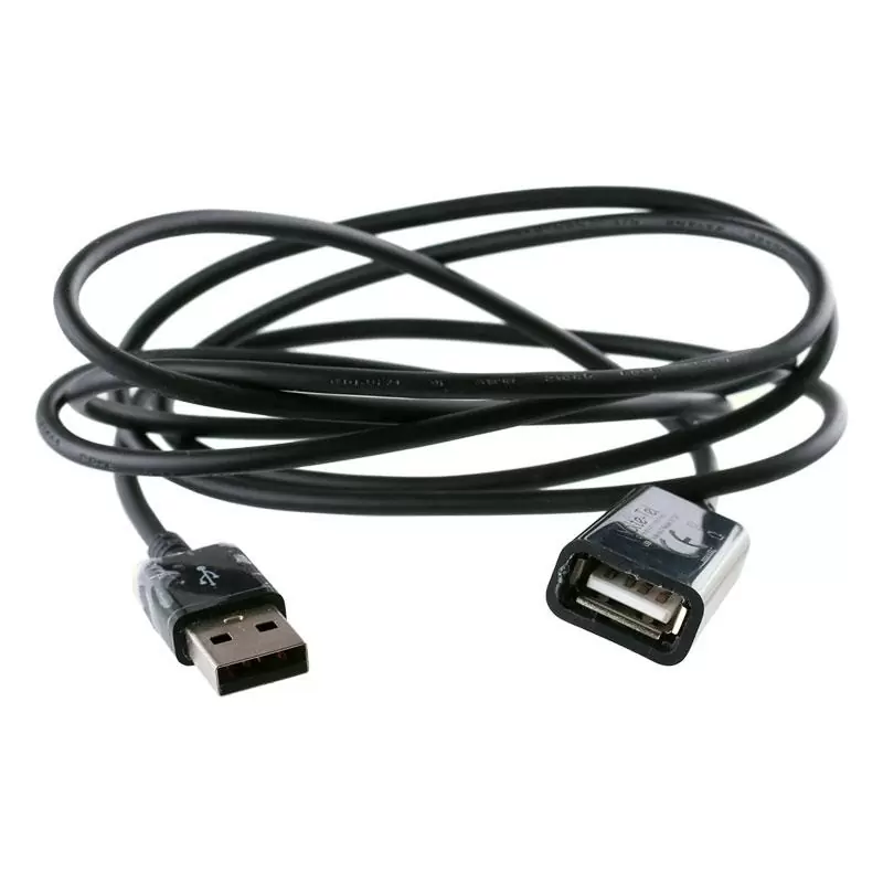 matshop.gr - VOLTE-TEL ΚΑΛΩΔΙΟ Η/Υ USB (A-MALE)->USB (A-FEMALE)USB2.0 2.1A 1.5m BLACK