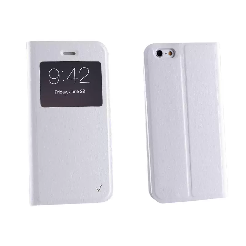 matshop.gr - VOLTE-TEL ΘΗΚΗ IPHONE 6S/6 4.7" LEATHER-TPU VIEW BOOK STAND WHITE