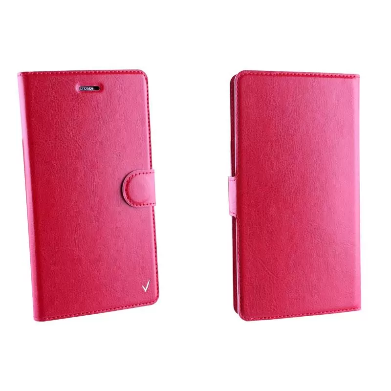 matshop.gr - VOLTE-TEL ΘΗΚΗ UNIVERSAL 5.1"-5.7" LEATHER BOOK 3M MAGNET RED