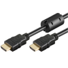 matshop.gr - HDMI CABLE 19 PIN 3.0m (HEC+ARC+3DTV)ETHERNET BLACK HiSpeed GOLD