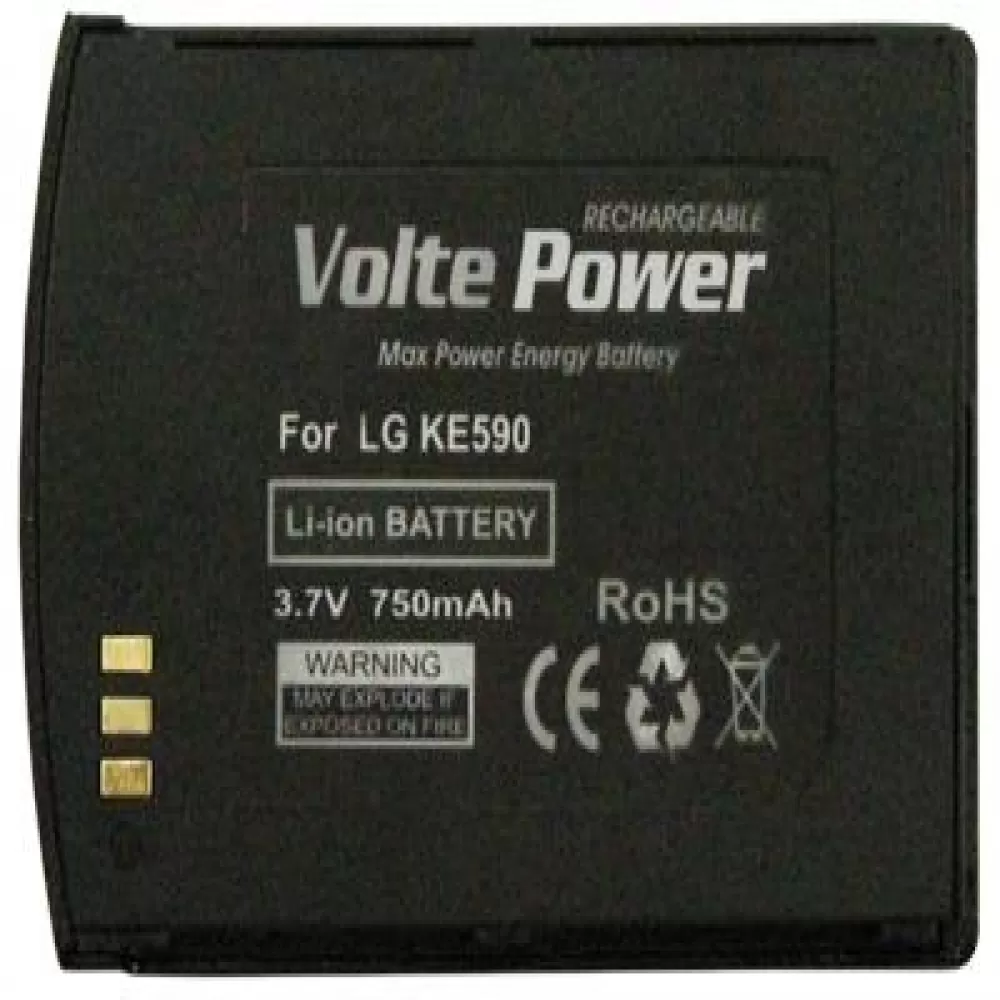 matshop.gr - ΜΠΑΤΑΡΙΑ LG KE590 BLACK 750mAh Li-ion VoltePower