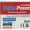 matshop.gr - ΜΠΑΤΑΡΙΑ LG KF510/KG270/KP320 (IP-411A) 750mAh Li-ion VoltePower