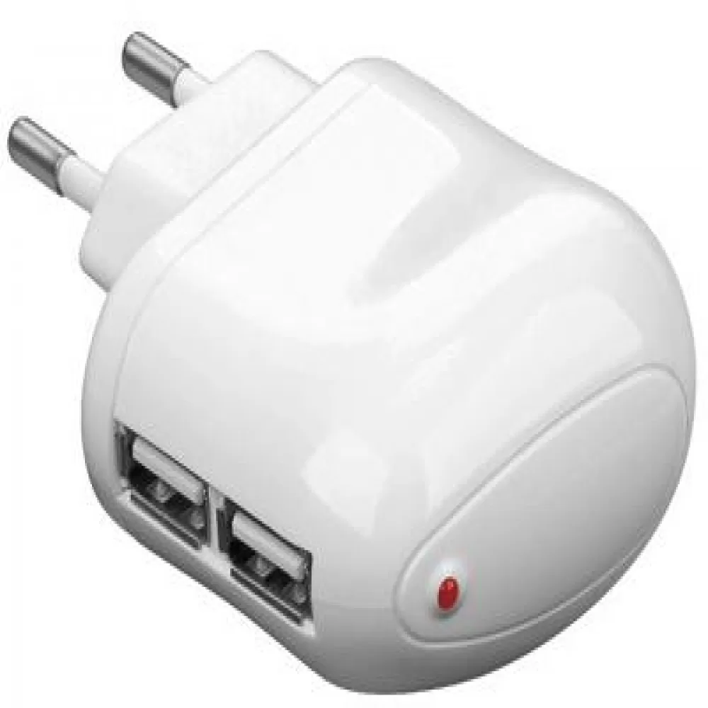 matshop.gr - USB DUAL TRAVEL CHARGER U42194 1000mA ΑΣΠΡΟΣ