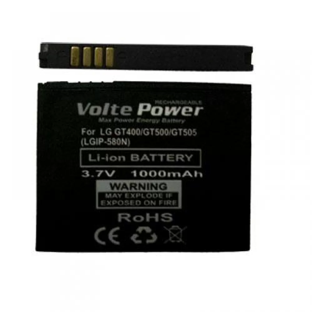 matshop.gr - ΜΠΑΤΑΡΙΑ LG GC900/GT500/GT505 1000mAh Li-ion(LGIP-580N)VoltePowe