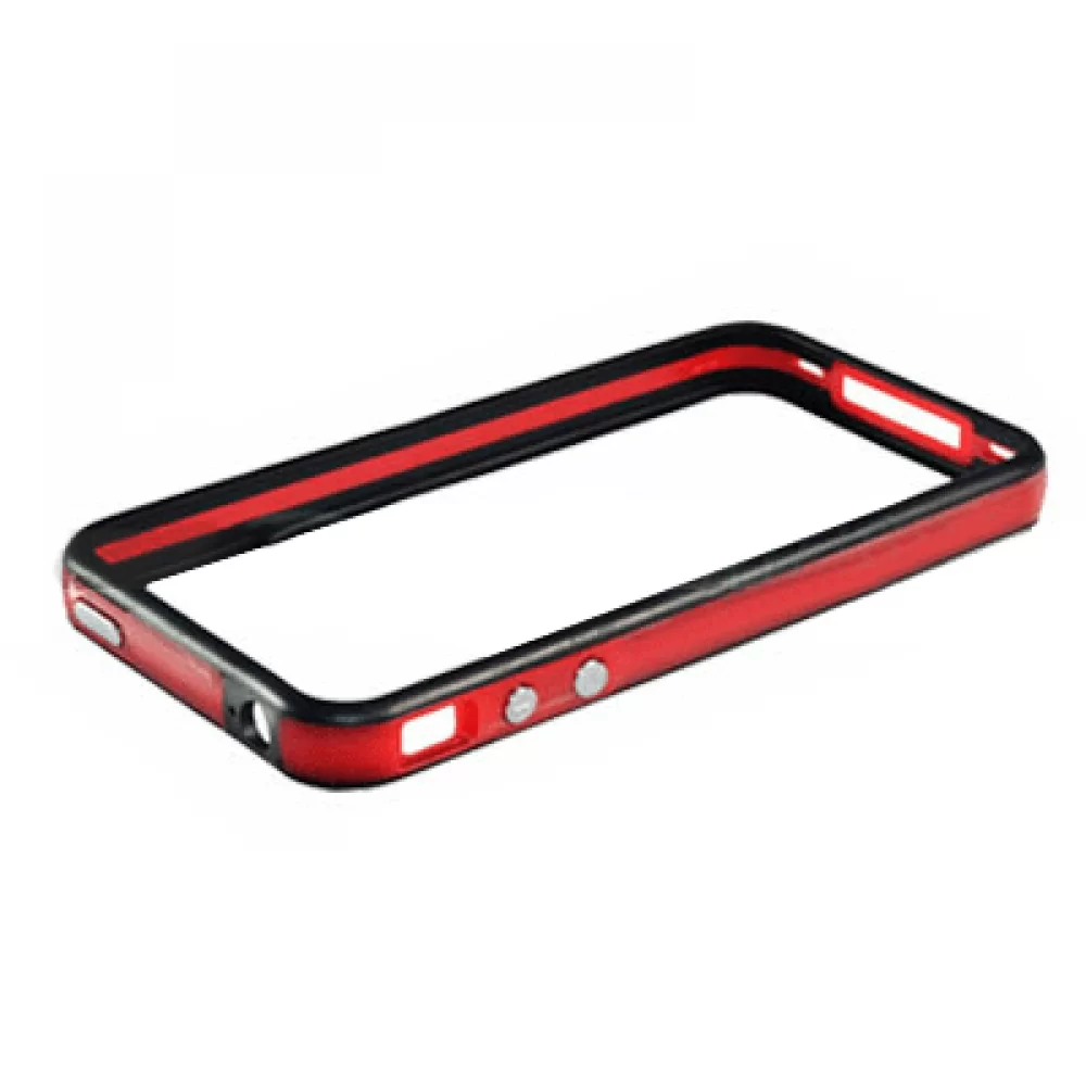 matshop.gr - VOLTE-TEL ΘΗΚΗ IPHONE 4G/4S BUMPER METAL BUTTON RED-BLACK
