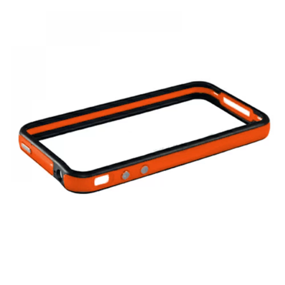 matshop.gr - VOLTE-TEL ΘΗΚΗ IPHONE 4G/4S BUMPER METAL BUTTON ORANGE-BLACK
