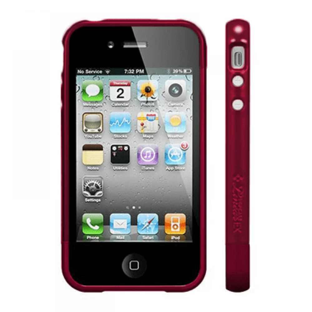 matshop.gr - VOLTE-TEL ΘΗΚΗ IPHONE 4G/4S BUMPER 2 PCS + SCREEN PROTECTOR RED