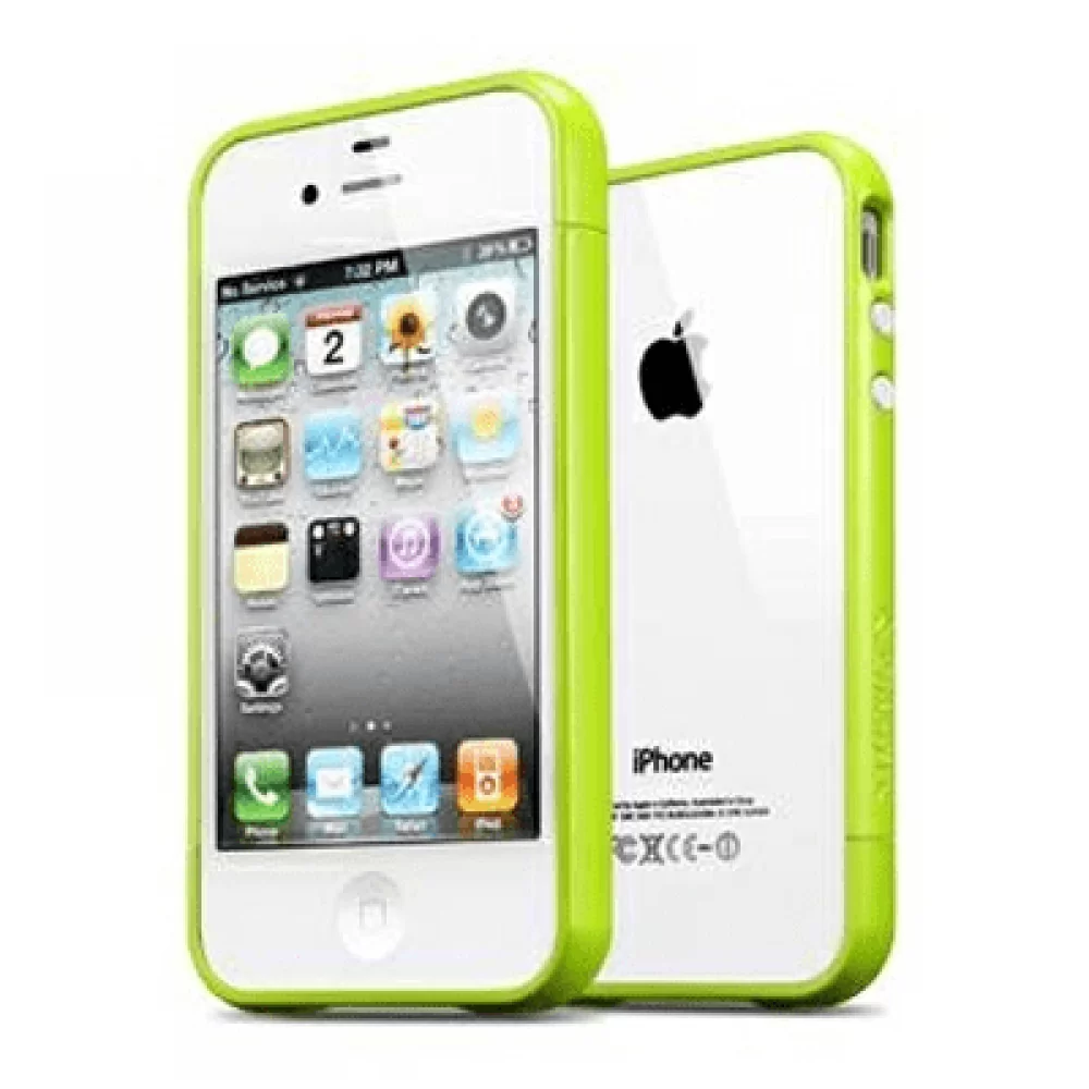 matshop.gr - VOLTE-TEL ΘΗΚΗ IPHONE 4G/4S BUMPER 2 PCS + SCREEN PROTECTOR GREEN ALL