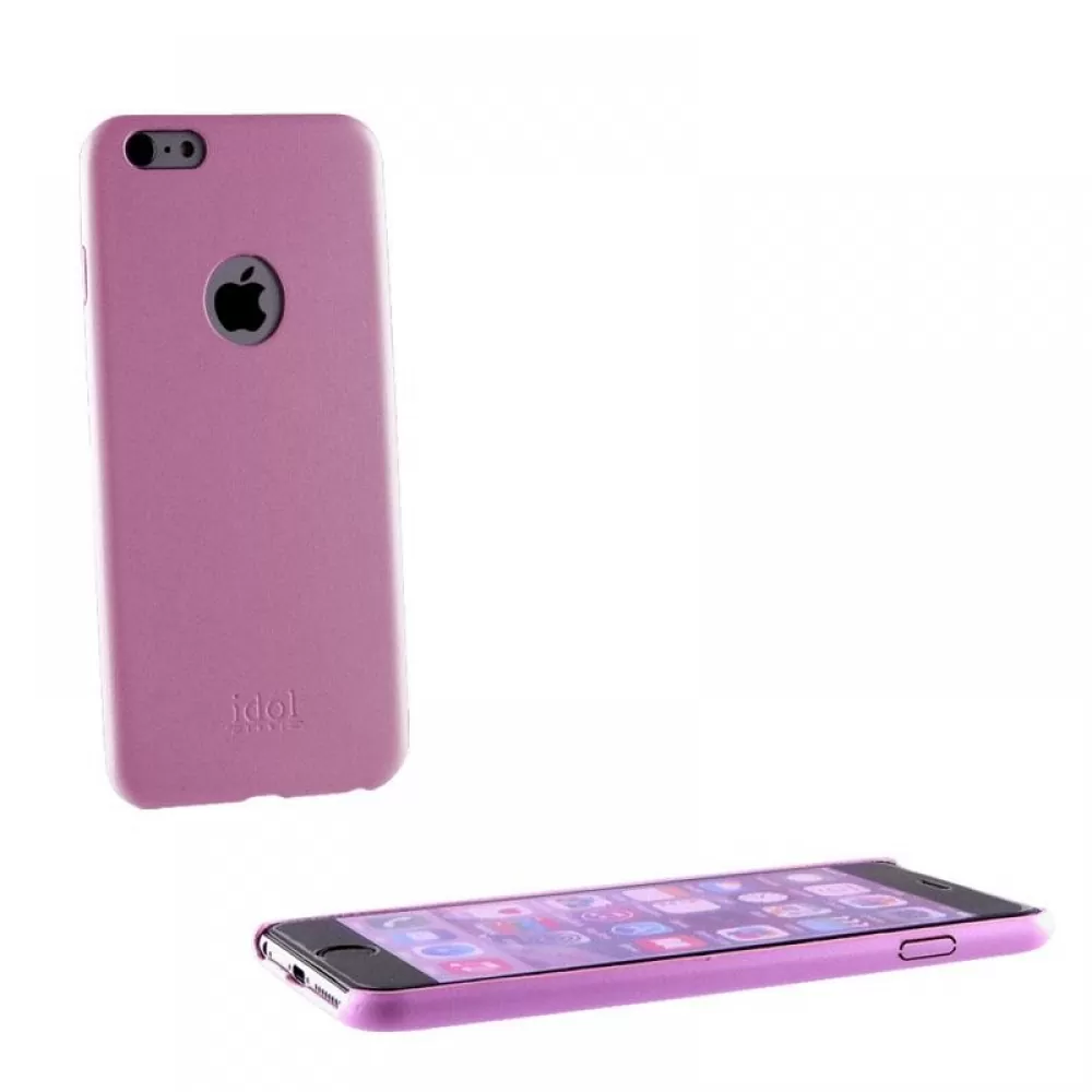 matshop.gr - IDOL 1991 ΘΗΚΗ IPHONE 6S/6 4.7"FACEPLATE ULTRA THIN LEATHER PINK