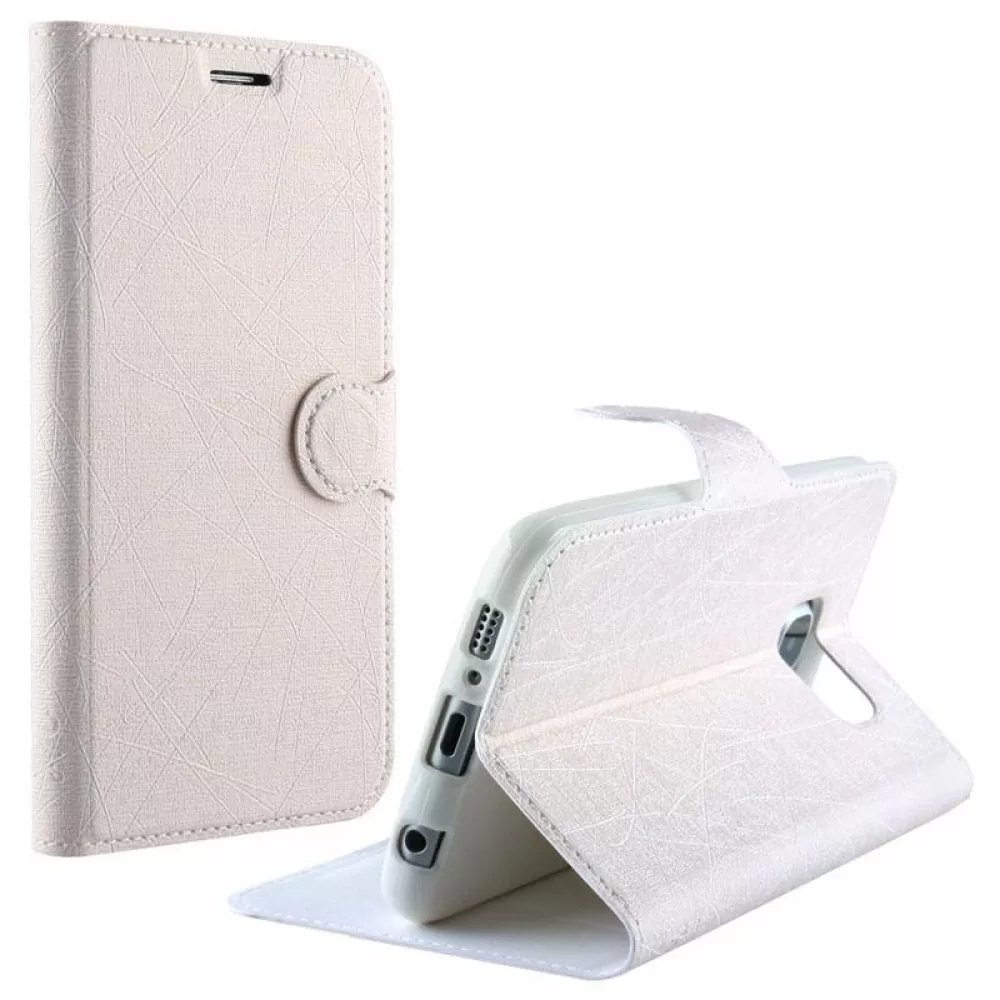 matshop.gr - VOLTE-TEL ΘΗΚΗ SAMSUNG S6 G920 LINE LEATHER-TPU BOOK STAND WHITE