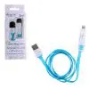 matshop.gr - VOLTE-TEL USB 2in1 FLAT 2.1A ΦΟΡΤ-DATA 1m MICRO USB+LIGHTNING BLUE