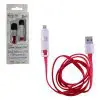 matshop.gr - VOLTE-TEL USB 2in1 FLAT 2.1A ΦΟΡΤ-DATA 1m MICRO USB+LIGHTNING RED