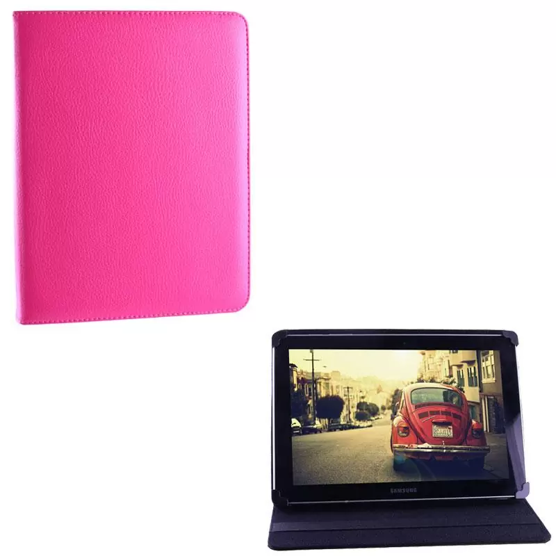 matshop.gr - VOLTE-TEL ΘΗΚΗ TABLET 6.5" - 8.4" (21,7cm x 15,7cm) UNIVERSAL LEATHER BOOK STAND FUCHSIA