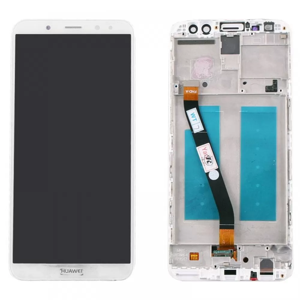 matshop.gr - HUAWEI MATE 10 LITE ΟΘΟΝΗ + TOUCH SCREEN + LENS + FRAME WHITE REF. OR