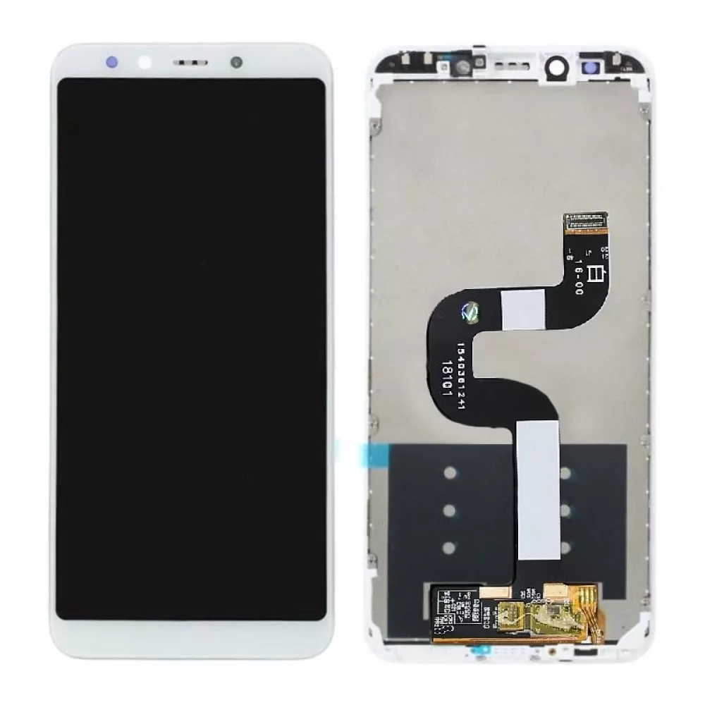 matshop.gr - XIAOMI MI A2/MI 6X ΟΘΟΝΗ + TOUCH SCREEN + LENS + FRAME WHITE REF.OR