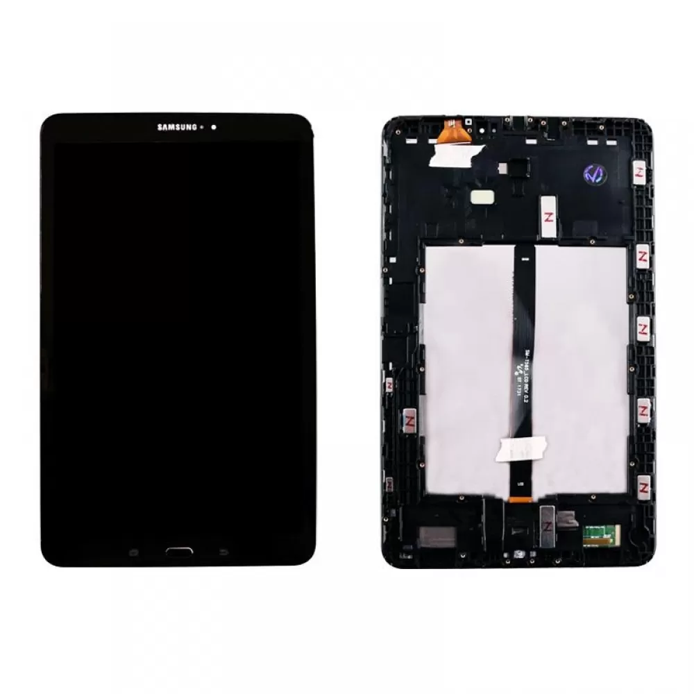 matshop.gr - SAMSUNG T580 TAB A ΟΘΟΝΗ+TOUCH SCREEN+LENS BLACK + FRAME + HOME BUTTON 3P OR