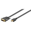 matshop.gr - HDMI CABLE 19 PIN 1m TO DVI-D (18+1) BLACK GOLD PLATED CONTACTS