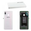 matshop.gr - SAMSUNG A40 A405 BATTERY COVER + CAMERA/FLASH LENS WHITE GH82-19406B ORIGINAL SERVICE PACK