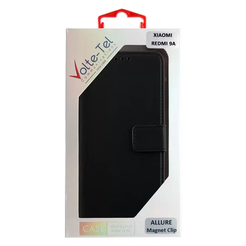 matshop.gr - VOLTE-TEL ΘΗΚΗ XIAOMI REDMI 9A/REDMI 9AT 6.53" ALLURE MAGNET BOOK STAND CLIP BLACK