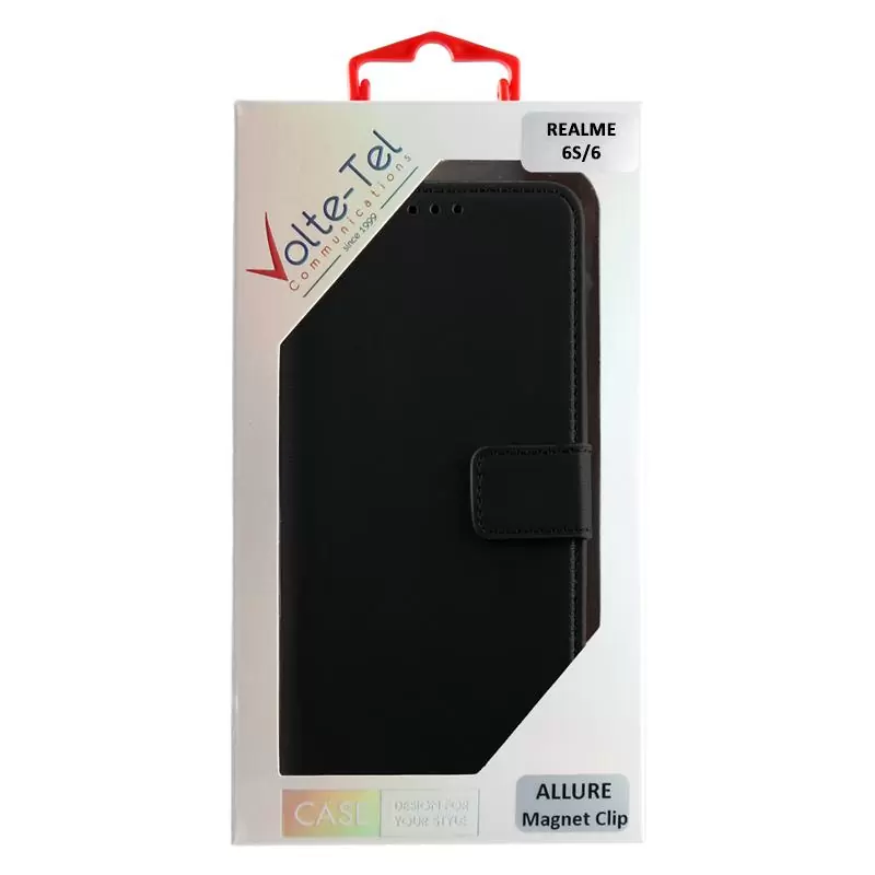 matshop.gr - VOLTE-TEL ΘΗΚΗ REALME 6S/6 6.5" ALLURE MAGNET BOOK STAND CLIP BLACK