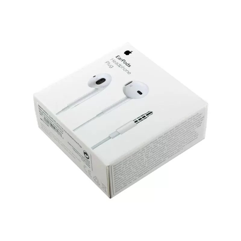 matshop.gr - APPLE HANDS FREE STEREO EARPODS WITH REMOTE AND MIC MNHF2ZM/A 3.5m WHITE PACKING OR
