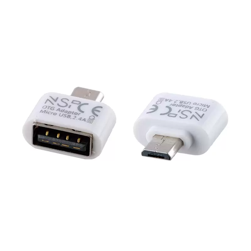 matshop.gr - NSP ΜΕΤΑΤΡΟΠΕΑΣ USB 2.0 OTG 2.4A FEMALE ΣΕ MICRO USB MALE WHITE