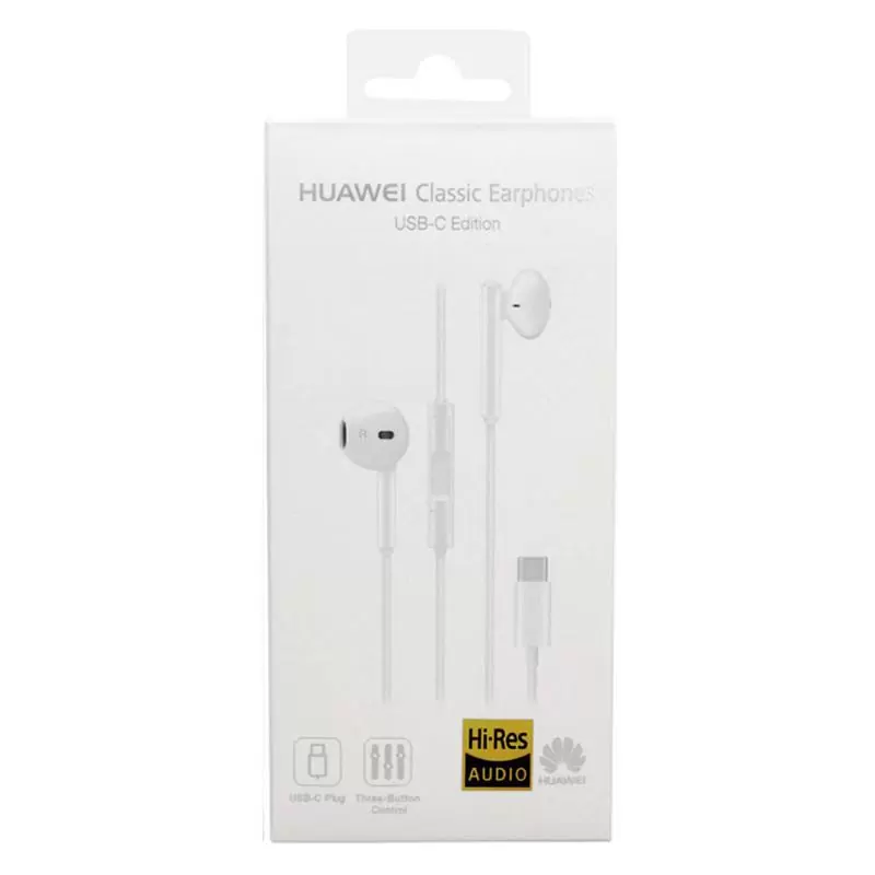 matshop.gr - HANDS FREE STEREO HUAWEI CM33 TYPE C WHITE PACKING OR