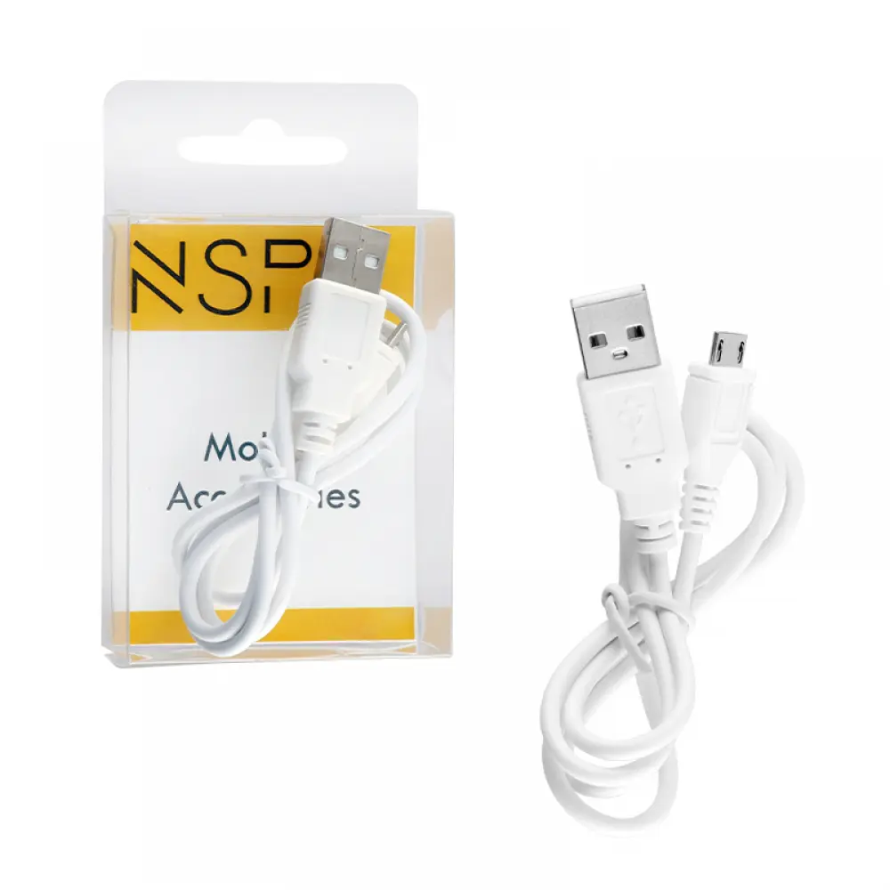 matshop.gr - MICRO USB DEVICES - USB ΦΟΡΤΙΣΤΗΣ NSP 0.5A 0.60m WHITE