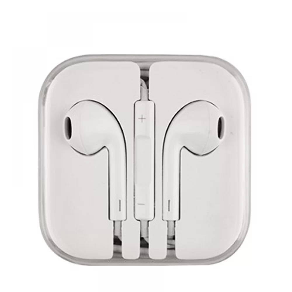 matshop.gr - APPLE HANDS FREE STEREO EARPODS WITH REMOTE AND MIC MD827ZM/A 3.5m WHITE BULK BOX OR