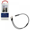 matshop.gr - VOLTE-TEL ΜΕΤΑΤΡΟΠΕΑΣ HEADSET METALLIC FEMALE JACK 3.5mm TO 2 MALE JACK 3.5mm BLACK