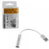 matshop.gr - NSP SOUND CARD SC01 USB TO JACK 3.5MM FEMALE FOR MAC/PS4 SILVER