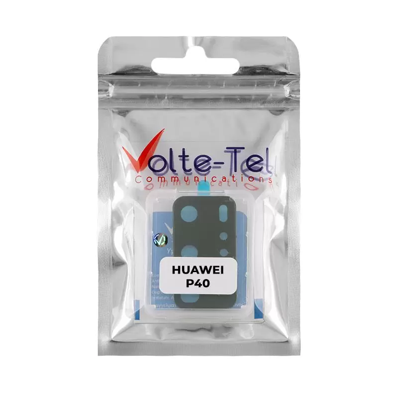 matshop.gr - VOLTE-TEL CAMERA GLASS COVER HUAWEI P40 6.1" 9H 0.30MM TITANIUM WITH FRAME SILVER