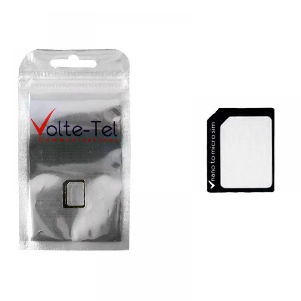 matshop.gr - NANO SIM CARD TO MICRO SIM CARD ADAPTOR BLACK VOLTE-TEL