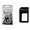 matshop.gr - NANO SIM CARD TO SIM CARD ADAPTOR BLACK VOLTE-TEL