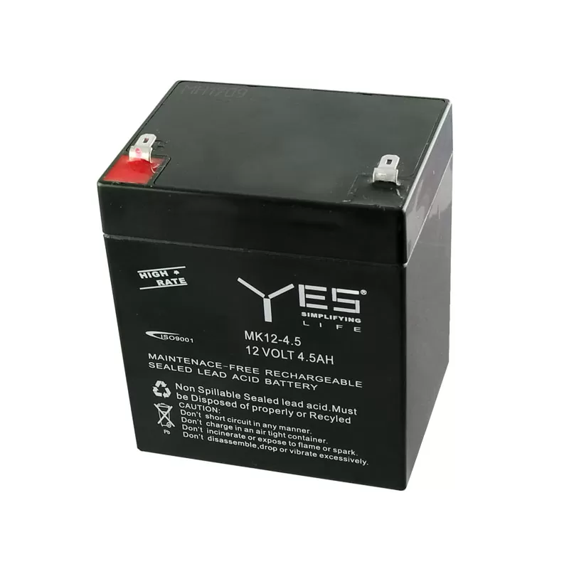 matshop.gr - YES ΜΠΑΤΑΡΙΕΣ ΜΟΛΥΒΔΟΥ 12V 4.5Ah (89X69X100) ΑΚΡΟΔΕΚΤΗΣ T1/F1 4,75mm