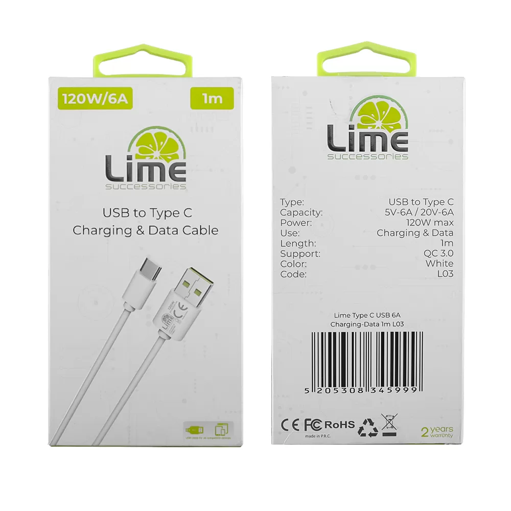 LIME USB-C TYPE C TO USB 6.0A5