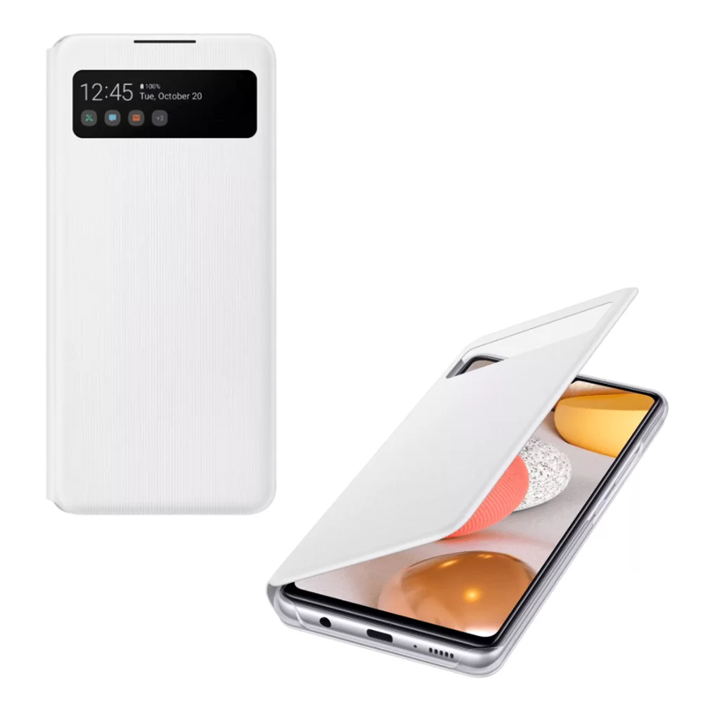 matshop.gr - ΘΗΚΗ SAMSUNG A42 5G A426 S VIEW WALLET COVER EF-EA426PWEGEE WHITE PACKING OR