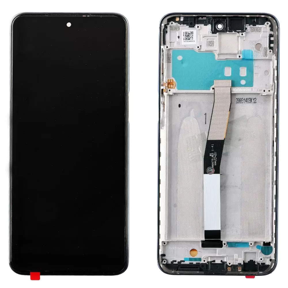 matshop.gr - XIAOMI REDMI NOTE 9 PRO/NOTE 9 PRO MAX/NOTE 9S ΟΘΟΝΗ + TOUCH SCREEN + LENS + FRAME GREY 3P OR