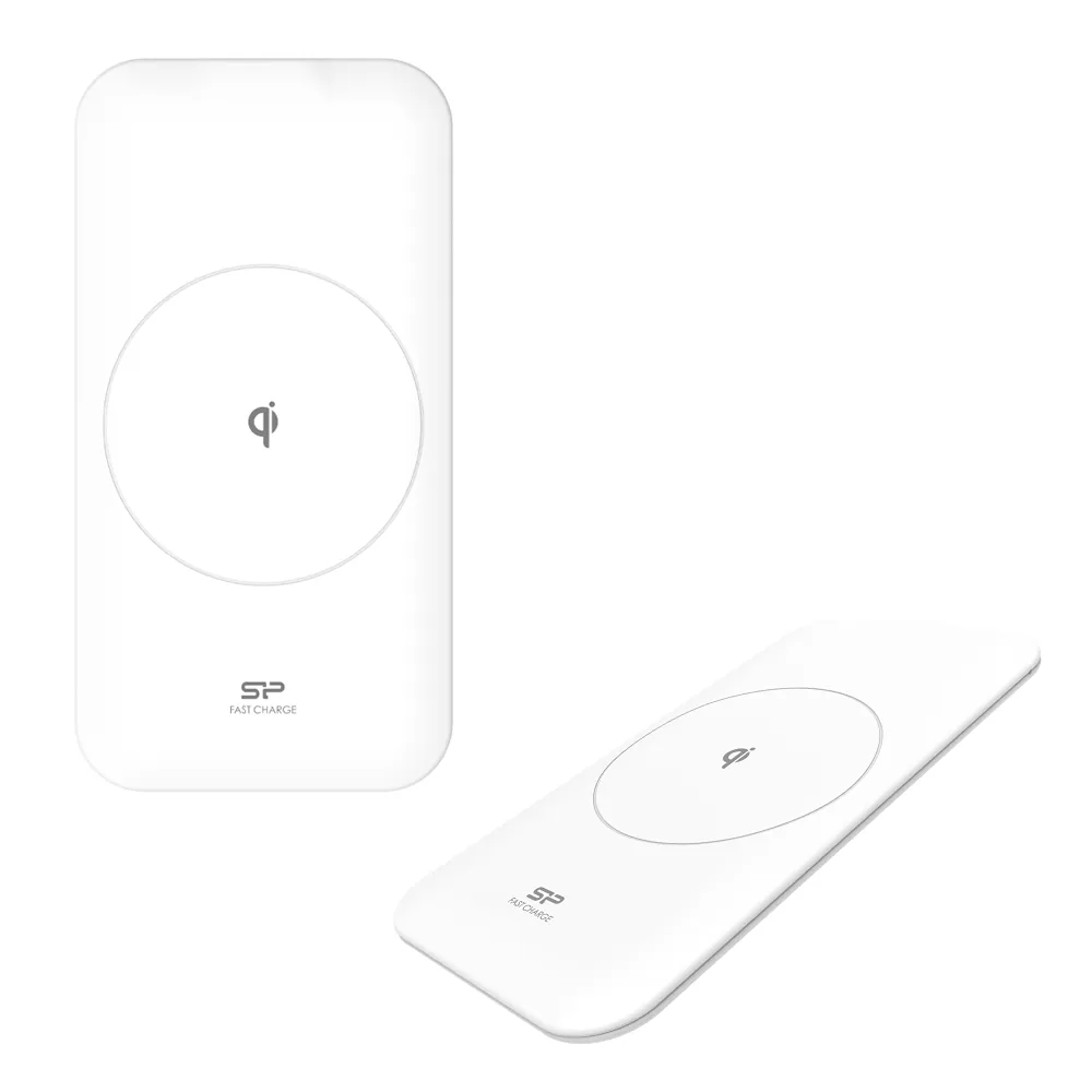 matshop.gr - WIRELESS CHARGER SILICON POWER QI210 5W/10W (ANDROID) - 7.5W(IOS) 9V/5V MICRO USB WHITE PACK OR