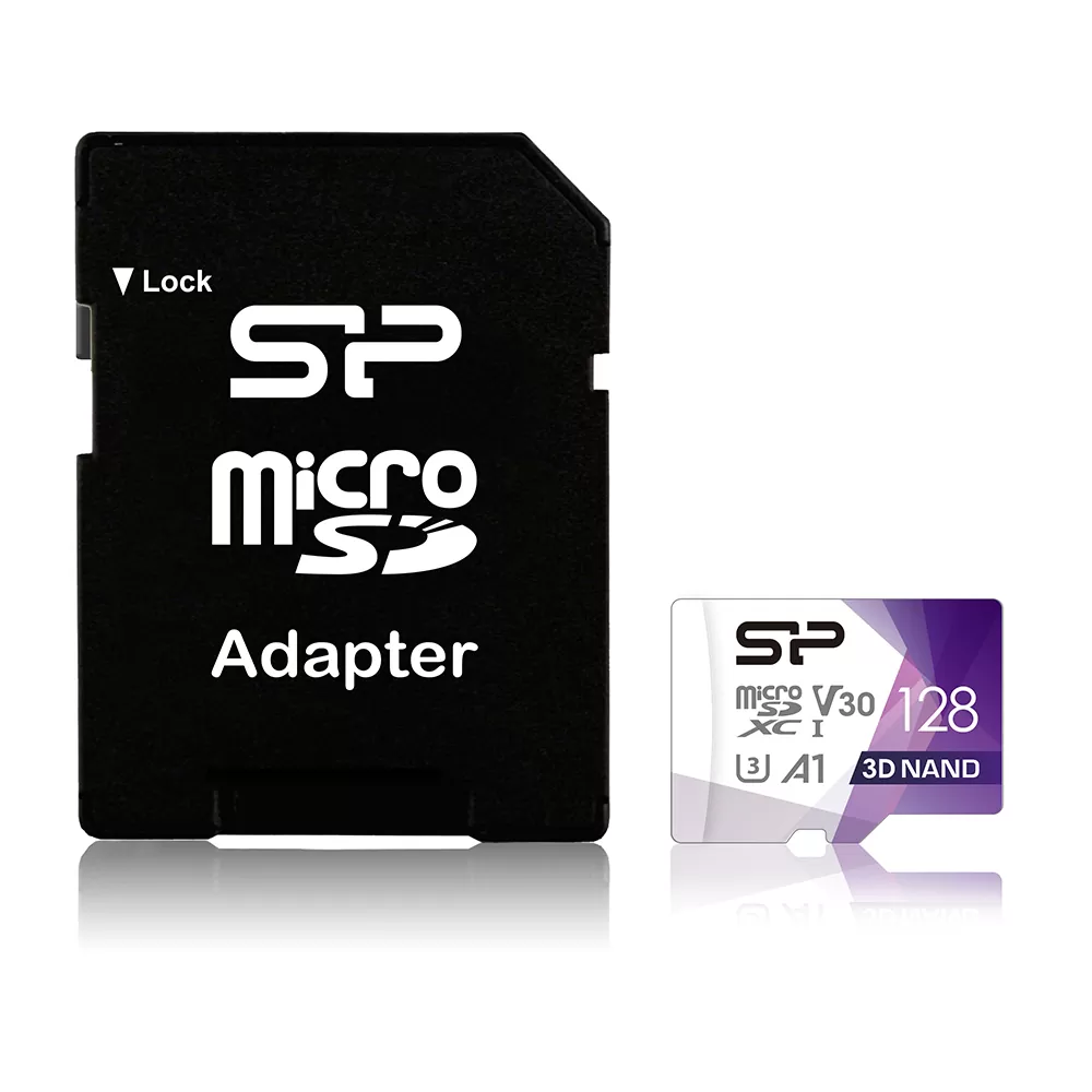 matshop.gr - SILICON POWER micro SDHC 128GB CLASS 10 UHS-1 U3 V30 SUPERIOR PRO R100/W80 MB/S + SD ADAPTOR SP128GBSTXDU3V20AB
