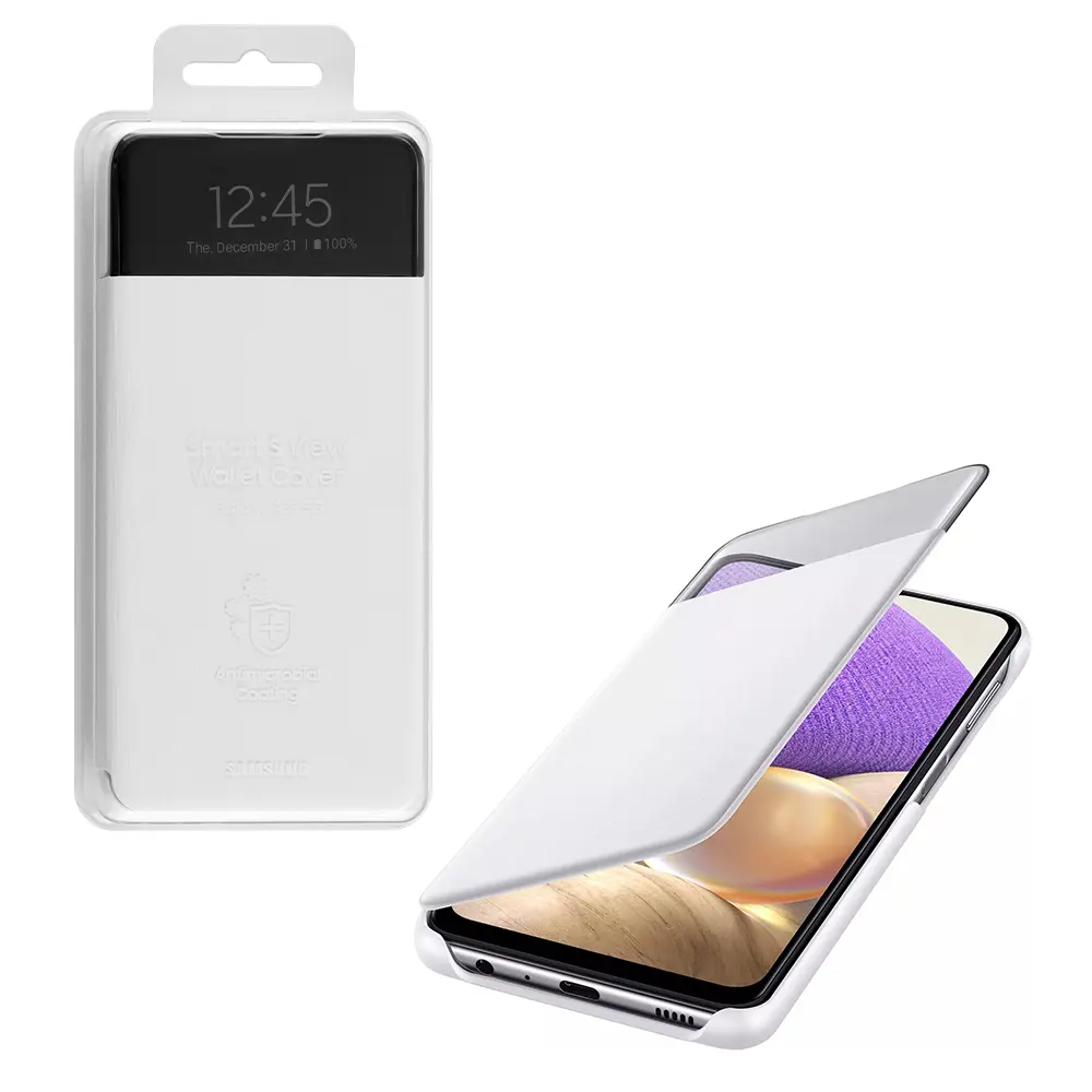 matshop.gr - ΘΗΚΗ SAMSUNG A32 5G A326 S VIEW WALLET COVER EF-EA326PWEGEE WHITE PACKING OR