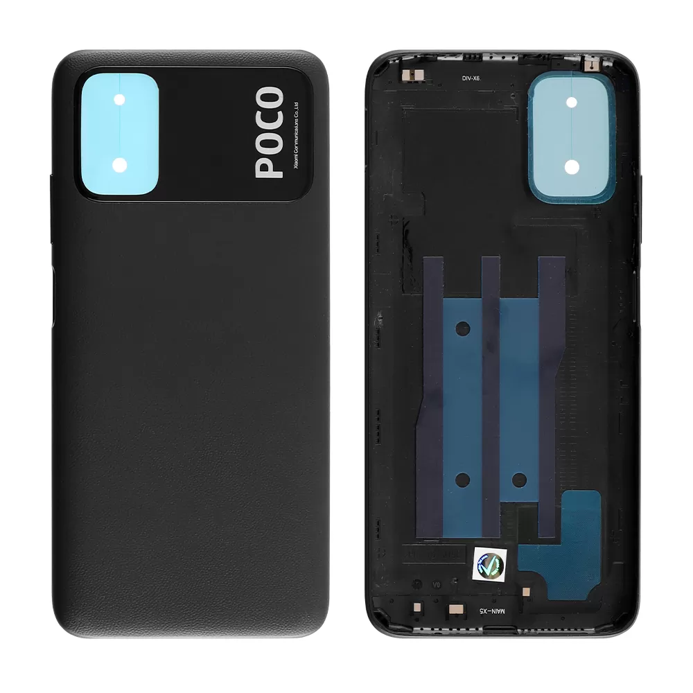 matshop.gr - XIAOMI POCO M3 BATTERY COVER BLACK 3P OR