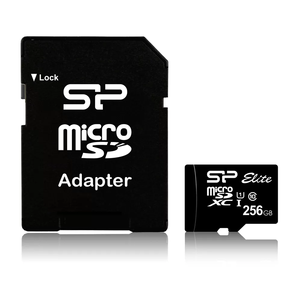 matshop.gr - SILICON POWER micro SDHC 256GB CLASS 10 UHS-1 ELITE 4K FULL HD R100/W10 MB/S + SD ADAPTOR SP256GBSTXBU1V10SP