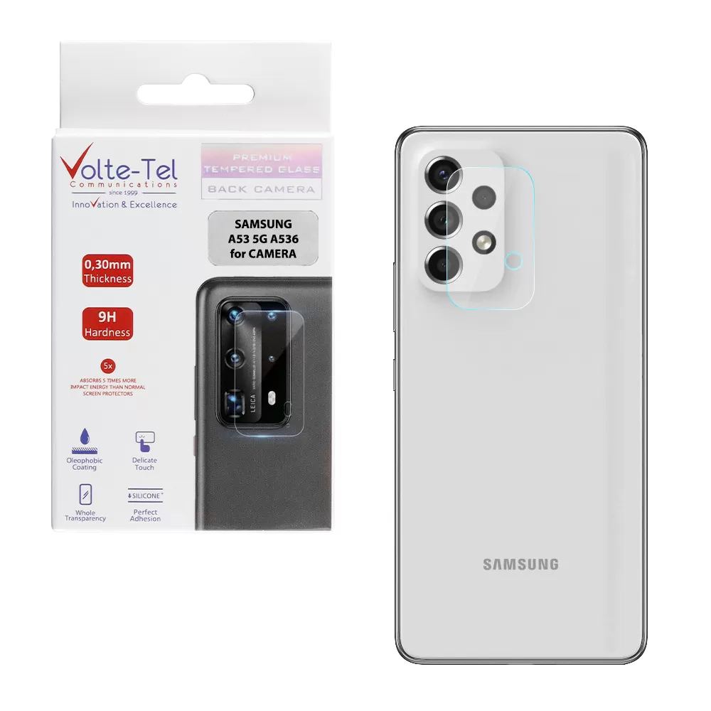 matshop.gr - VOLTE-TEL TEMPERED GLASS SAMSUNG A53 5G A536 6.5" 9H 0.30mm FOR CAMERA