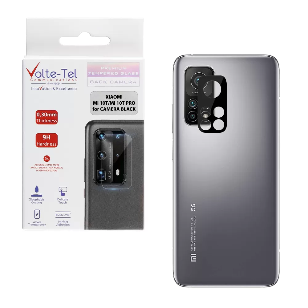 matshop.gr - VOLTE-TEL TEMPERED GLASS XIAOMI MI 10T PRO 5G/MI 10T 5G 6.67" 9H 0.25mm 3D CURVED FOR CAMERA BLACK